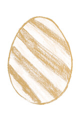 Drawing light brown Easter eggs isolated on transparent background.