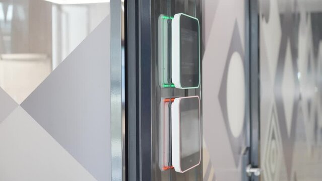 Modern Access Control on Corporate Glass Door