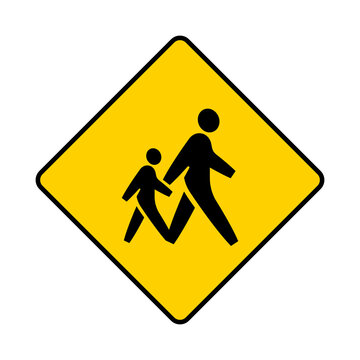 Children road sign graphic design