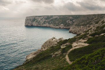 Sagres cliffs and Atlantic ocean, Portugal