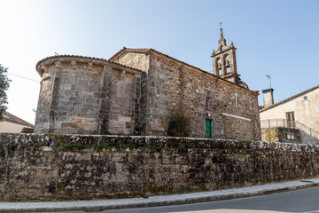 Fototapeta na wymiar A Ponte Ulla, Spain. The Parish Church of Santa Maria Magdalena, a Galician Baroque Catholic temple