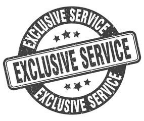 exclusive service stamp. exclusive service label. round grunge sign