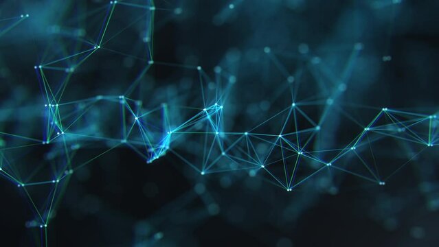 Abstract plexus particles animation background