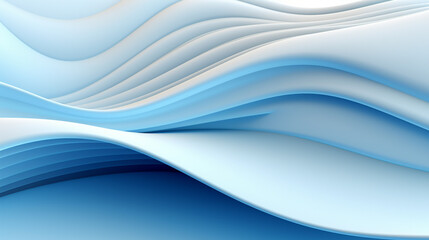 Fototapeta premium Blue waves pattern abstract background - ai generative
