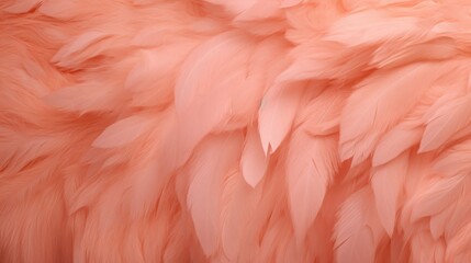 Peach color feathers background 