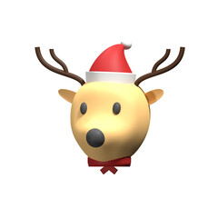 christmas deer with hat
