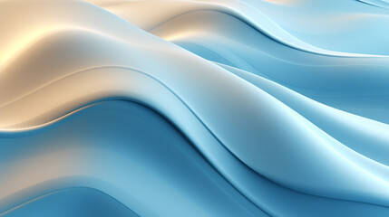 Fototapeta premium Blue waves pattern abstract background - ai generative