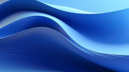 Fototapeta premium Blue waves pattern abstract background - ai generative