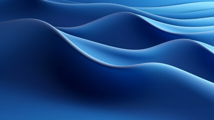 Naklejka premium Blue waves pattern abstract background - ai generative