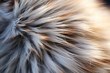 Vibrant close up of pet s fur and whiskers capturing minute details with bright lighting