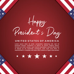 President’s Day. Vector banner design template for Presidents Day, Banner, Poster, Greeting Card. Vector Illustration.