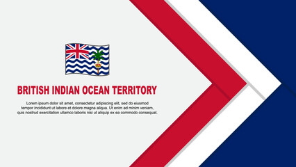 British Indian Ocean Territory Flag Abstract Background Design Template. British Indian Ocean Territory Independence Day Banner Cartoon Vector Illustration. Cartoon