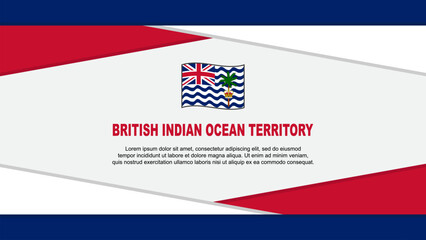 British Indian Ocean Territory Flag Abstract Background Design Template. British Indian Ocean Territory Independence Day Banner Cartoon Vector Illustration. Vector