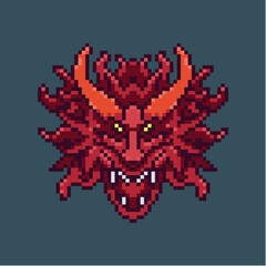 red dragon monster pixel art
