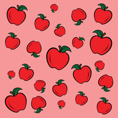 creative background design with a fruit theme with the basic shape of a apple