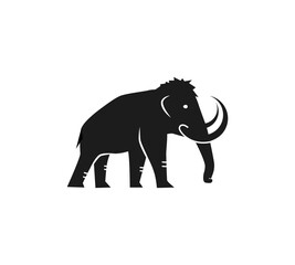 Elephant silhouette, logo.Vector illustration isolated white background
