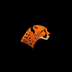 Cheetah Animal Colorful Design Flat Icon Generative AI