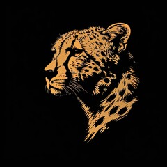 Cheetah Animal Colorful Illustration Art Figure Generative AI