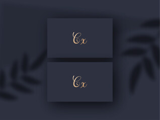 Cx logo design vector image