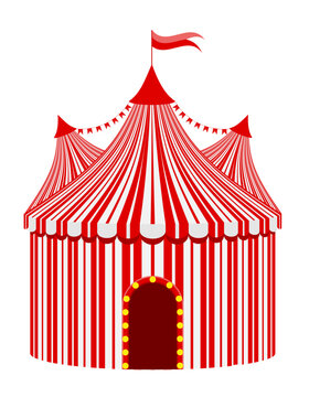 striped red circus tent stock vector illustration