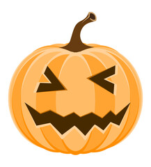 horrible pumpkin halloween stock vector illustration