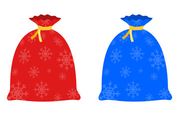 christmas santa claus bag stock vector illustration