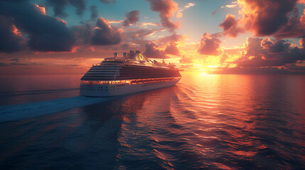 Cruise With A Beauty Pageant, Traveling, Ocean, Sea, Generative Ai