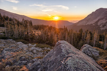 Fall sunrise in the Indian Peaks Wilderness, Colorado