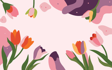 Abstract background poster. Good for fashion fabrics, postcards, email header, wallpaper, banner, events, covers, advertising, and more. Valentine's day, women's day, mother's day background.