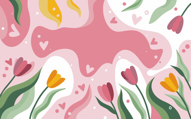 Abstract background poster. Good for fashion fabrics, postcards, email header, wallpaper, banner, events, covers, advertising, and more. Valentine's day, women's day, mother's day background.