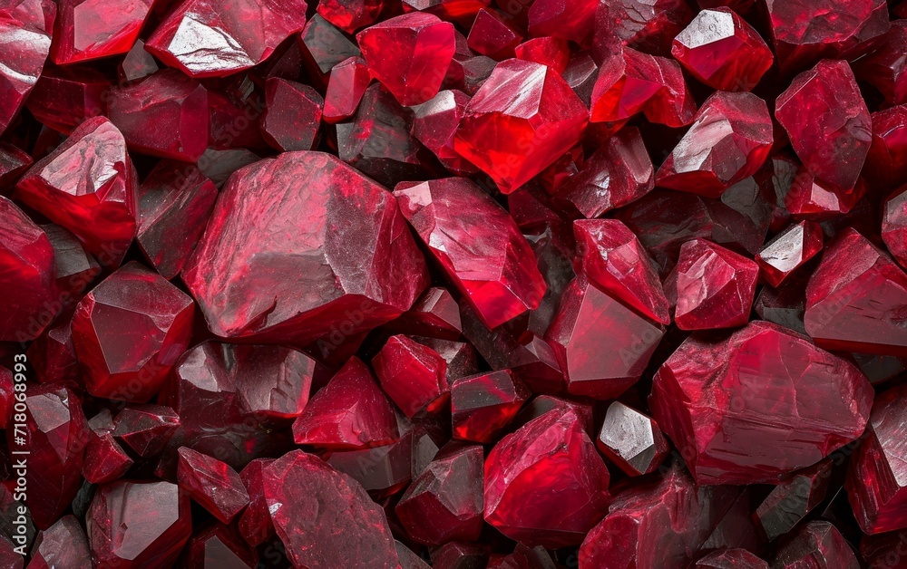 Wall mural macro photo of the red ruby group.