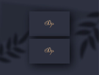 Dp logo design vector image