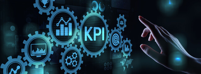 KPI - Key performance indicator. Business and industrial analysis. Internet and technology concept...