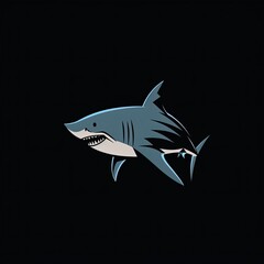 Shark Animal Colorful Logo Artwork Icon Generative AI