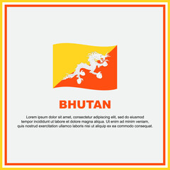 Obraz na płótnie Canvas Bhutan Flag Background Design Template. Bhutan Independence Day Banner Social Media Post. Bhutan Banner