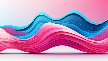 Modern abstract pink blue gradient flowing wave lines banner background. Shiny moving lines design element. Glowing wave. Futuristic technology concept.

