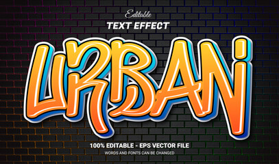 graffiti editable text effect - obrazy, fototapety, plakaty