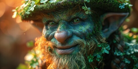 St. Patrick's day. Traditional Irish leprechaun, fairy tale character