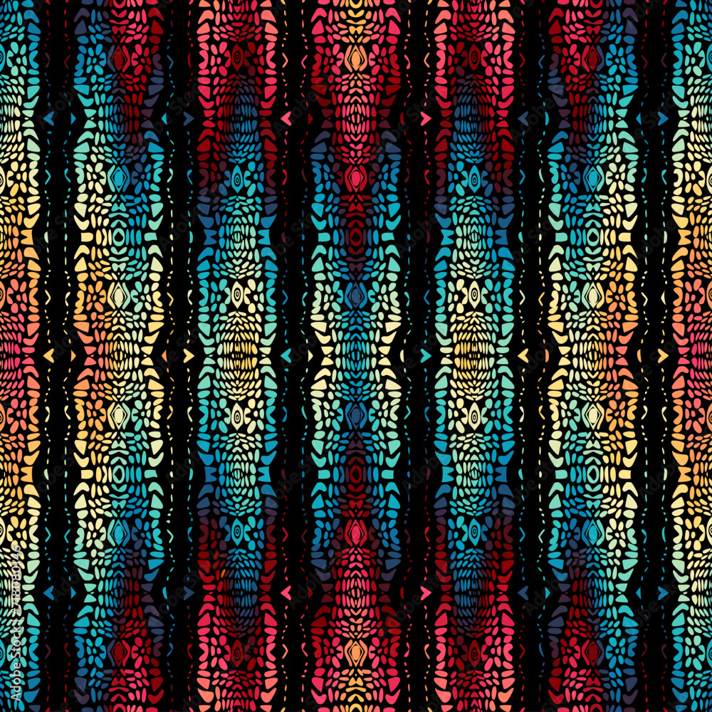 Poster Vector ethnic tribal pattern. Abstract seamless pattern.
