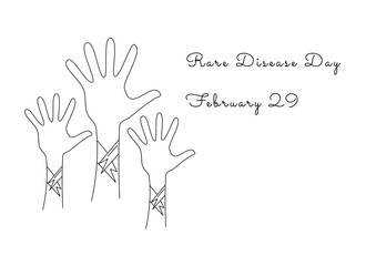Fototapeta premium a single line drawing depicting a rare disease Excellent day to commemorate Rare Disease Day.