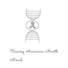 For the celebration of Trisomy Awareness Month, this single line artwork is suitable.