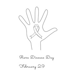 a single line drawing depicting a rare disease Excellent day to commemorate Rare Disease Day.