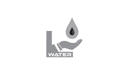 Simple Two Water Drops Logo Design. Minimalist Water Drop Logo Design.