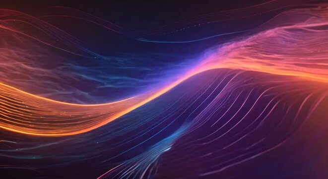 technology digital wave background, wavy motion graphic abstract particle, digital concept