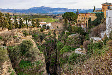 Fototapeta na wymiar Beautiful landscape from Ronda city, Andalusia, Spain