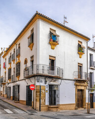 Historic houset in the old town of Ronda, Malaga, Andalusia, Spain