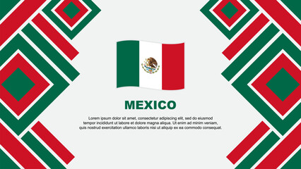 Mexico Flag Abstract Background Design Template. Mexico Independence Day Banner Wallpaper Vector Illustration. Mexico