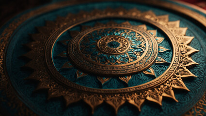 islamic ornament, mandala element for celebrating eid ul fitre in mosque background