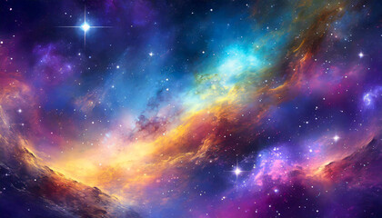 Naklejka premium space galaxy background