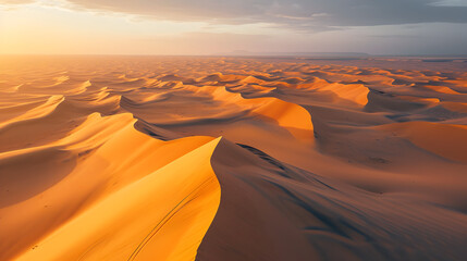 Fototapeta na wymiar Desert dunes from above